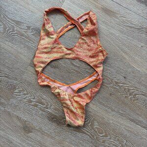 GUC Handmade dance Bodysuit - Orange, Fits size S